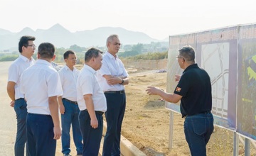 自治區國資委主任潘世慶到柳工智能國際工業園調研