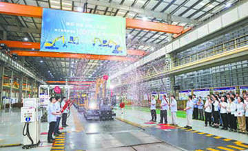 東部基地第十萬臺挖掘機成功下線